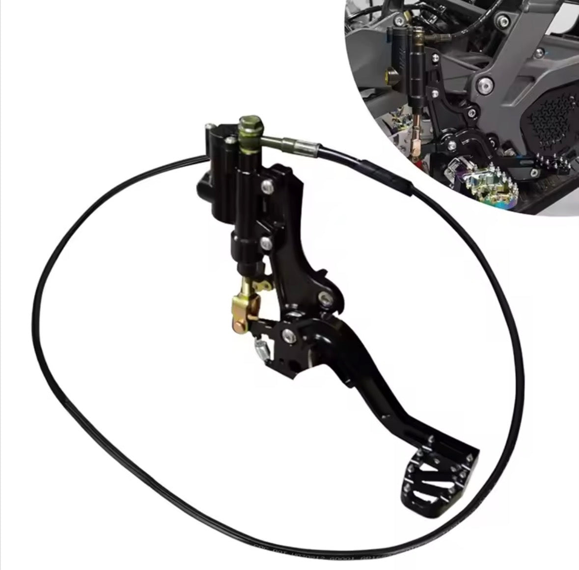 Rear Hydraulic Foot Brake Caliper Pedal Lever Kit Dirt E-Bike For Surron Sur-Ron Lightbee Light Bee X S Segway X160 Motorcycle
