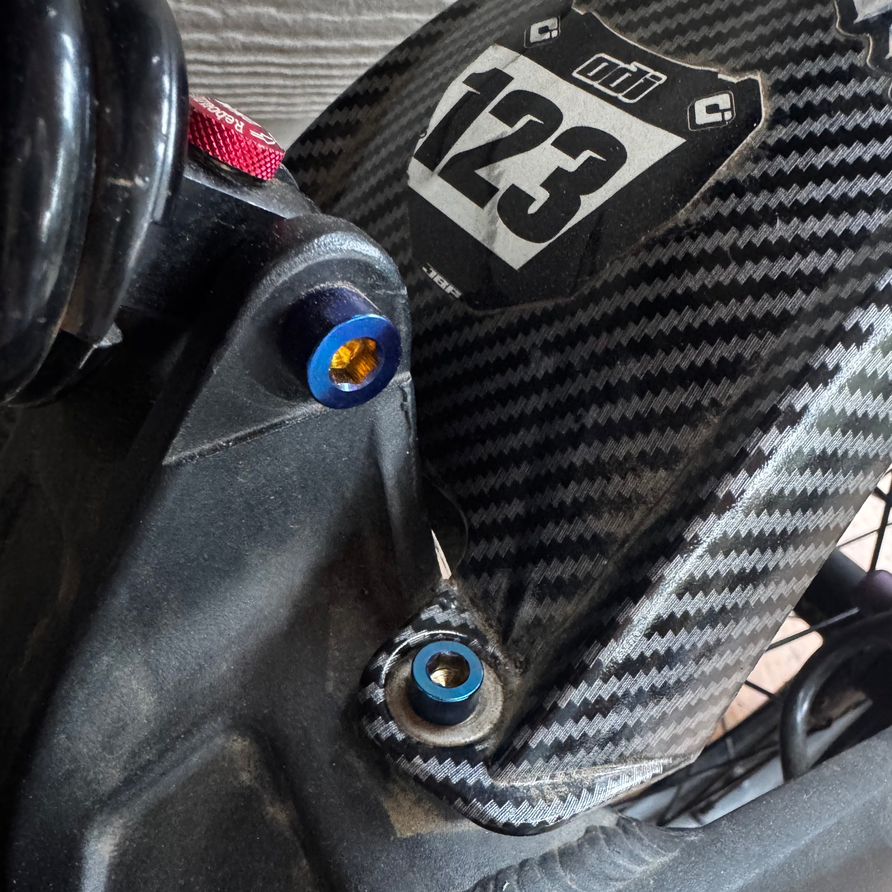 Titanium mud Guard mount bolts