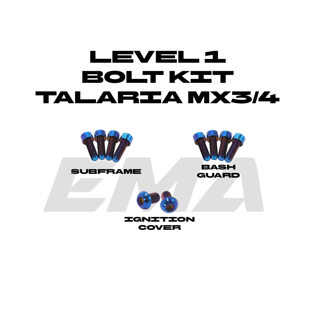 Talaria Mx3/4 level 1 titanium bolt kit